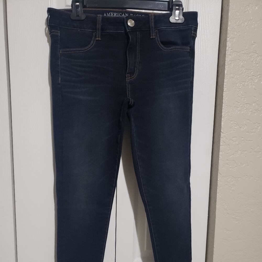 AEO 360° Super Stretch Dark Wash Skinny Jeggings
